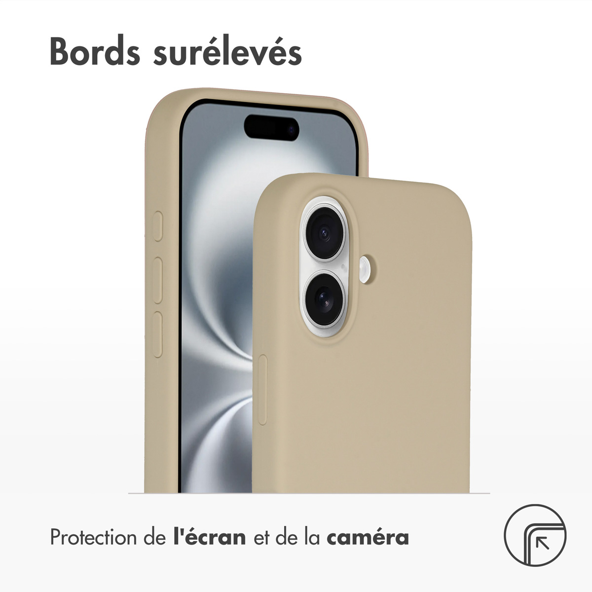 Accezz Liquid Silicone Backcover met MagSafe Apple iPhone 16 - Stone