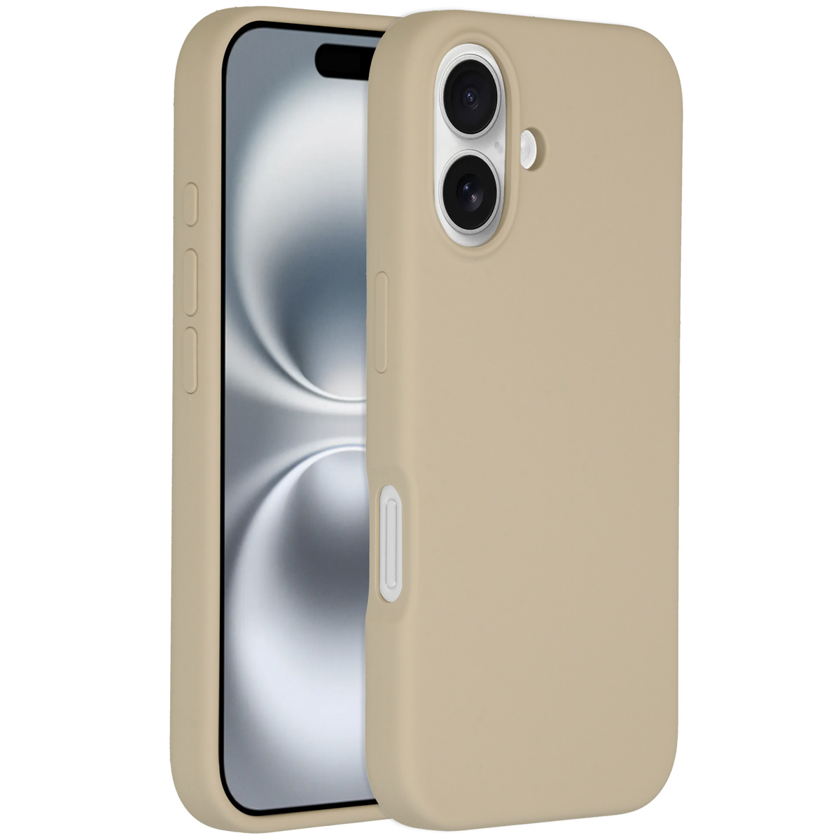 Accezz Liquid Silicone Backcover met MagSafe Apple iPhone 16 - Stone