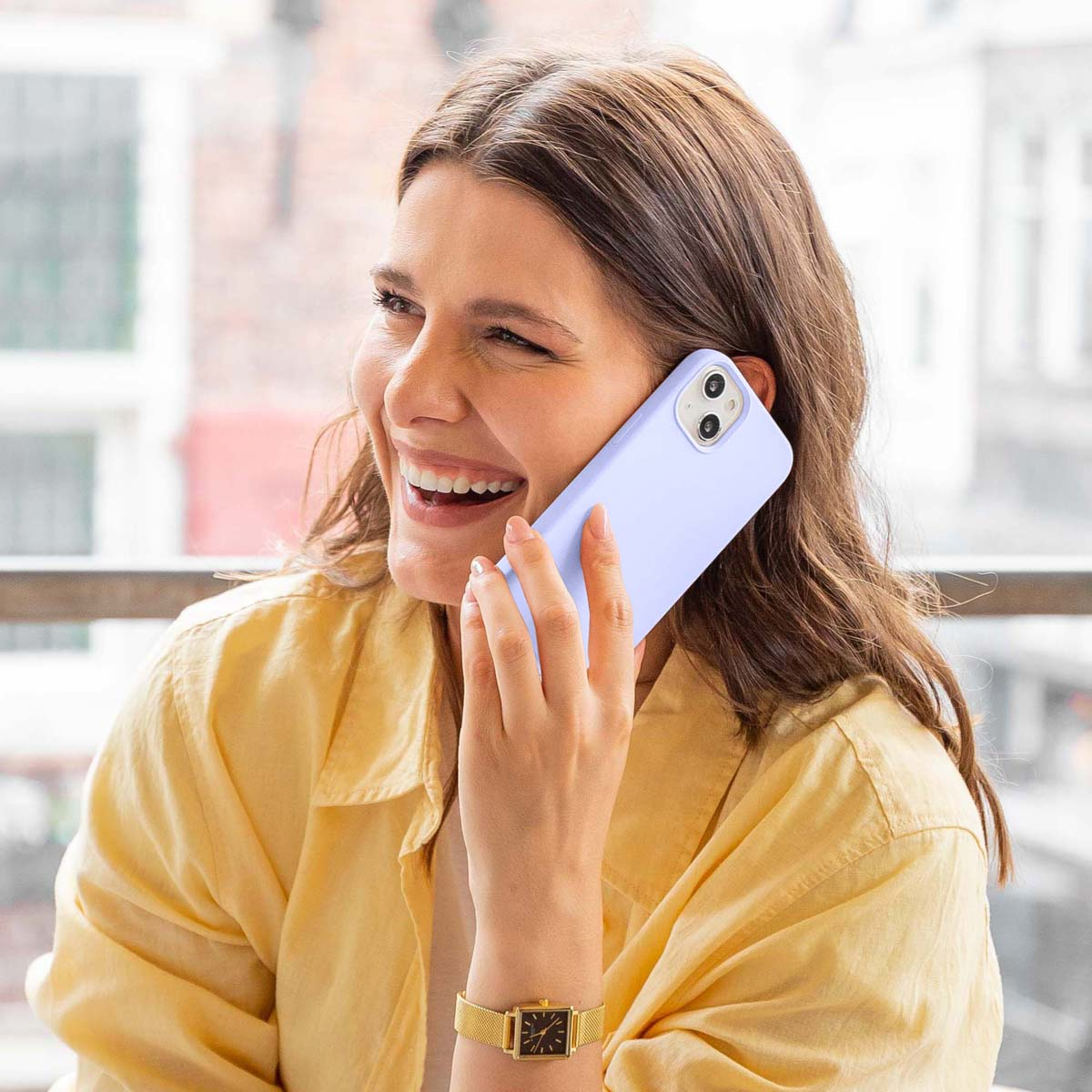 Accezz Liquid Silicone Backcover met MagSafe Apple iPhone 16 - Paars