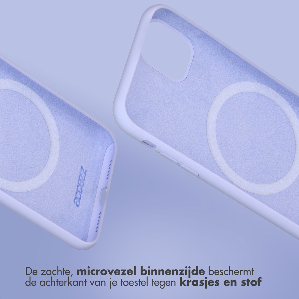 Accezz Liquid Silicone Backcover met MagSafe Apple iPhone 16 - Paars