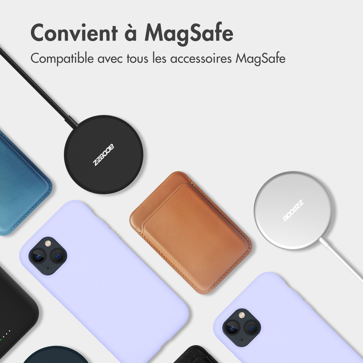 Accezz Liquid Silicone Backcover met MagSafe Apple iPhone 16 - Paars