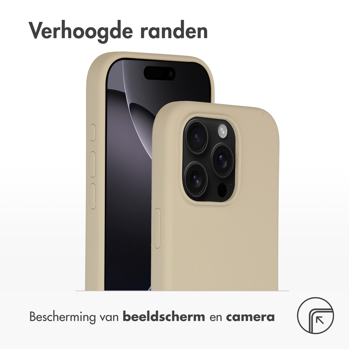 Accezz Liquid Silicone Backcover met MagSafe Apple iPhone 16 Pro - Stone