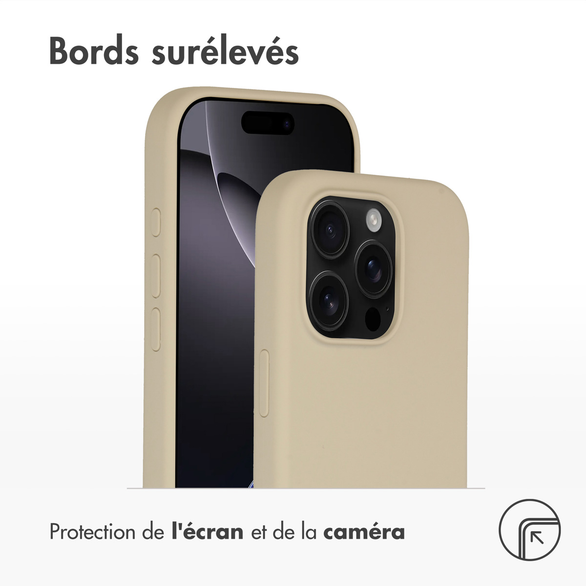 Accezz Liquid Silicone Backcover met MagSafe Apple iPhone 16 Pro - Stone