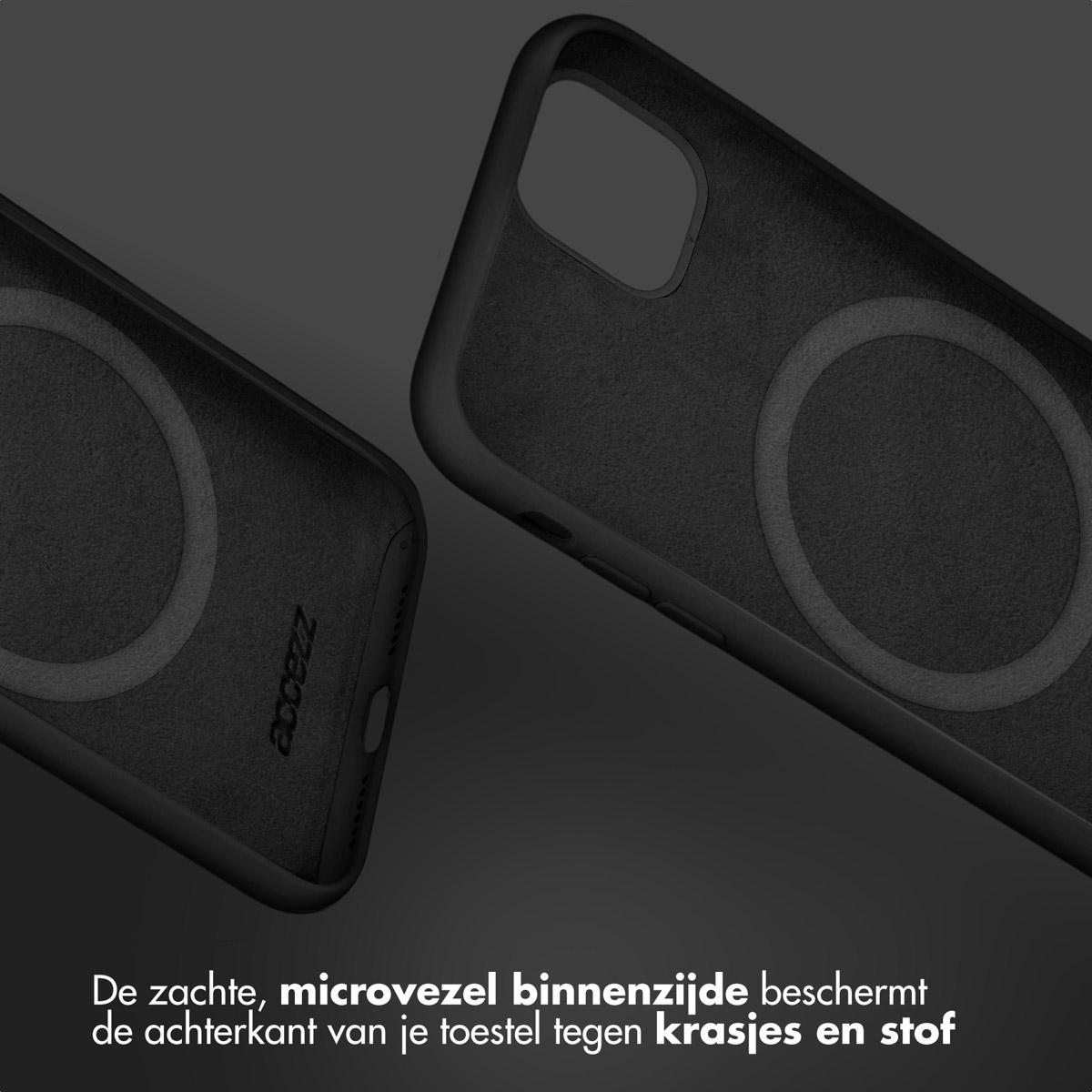 Accezz Liquid Silicone Backcover met MagSafe Apple iPhone 16 Plus - Zwart
