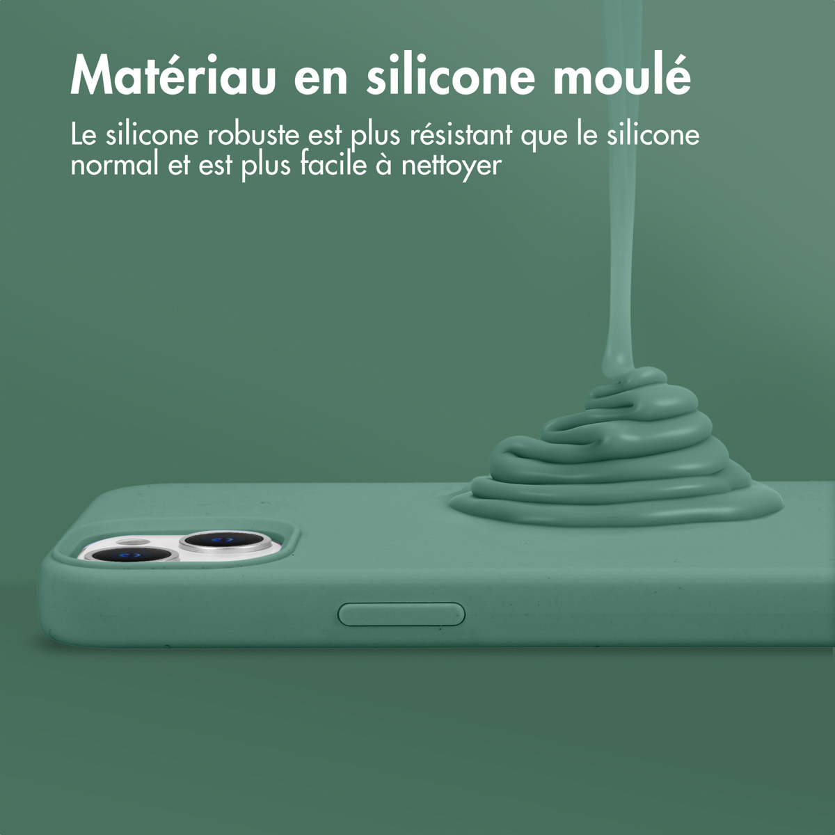 Accezz Liquid Silicone Backcover met MagSafe Apple iPhone 16 Pro Max - Donkergroen