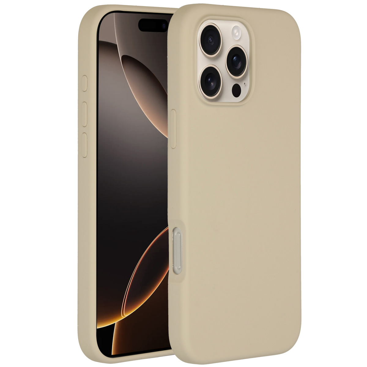Accezz Liquid Silicone Backcover met MagSafe Apple iPhone 16 Pro Max - Stone