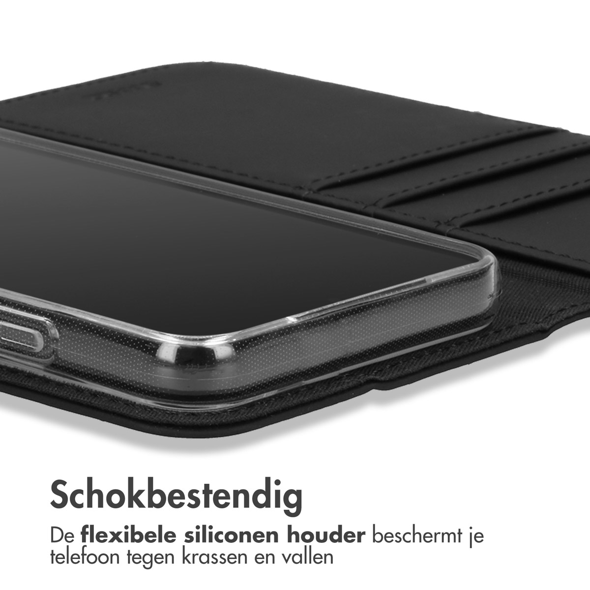 Accezz Wallet Softcase Bookcase Apple iPhone 16 Pro - Zwart