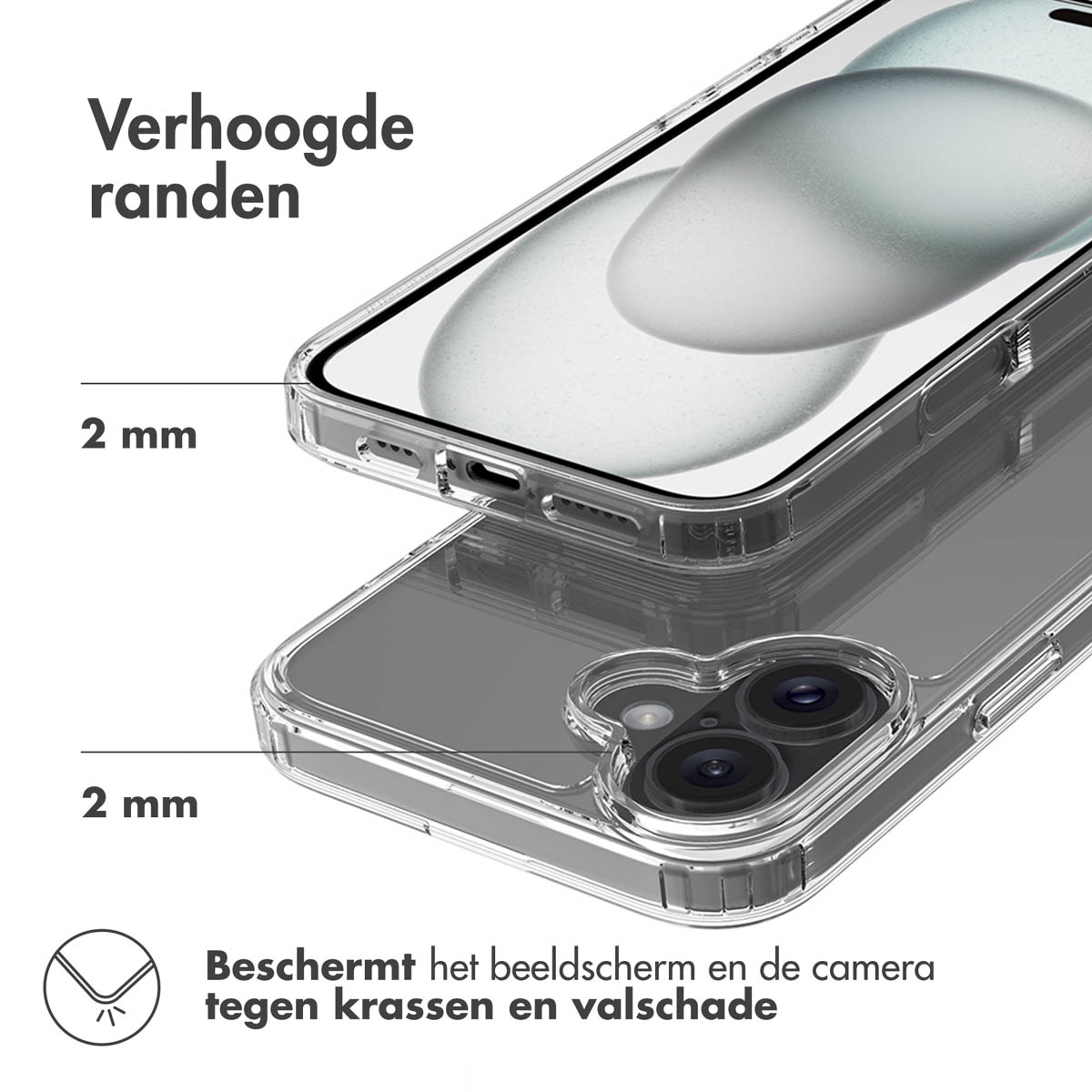 Accezz Xtreme Impact Backcover Apple iPhone 16 Plus - Transparant