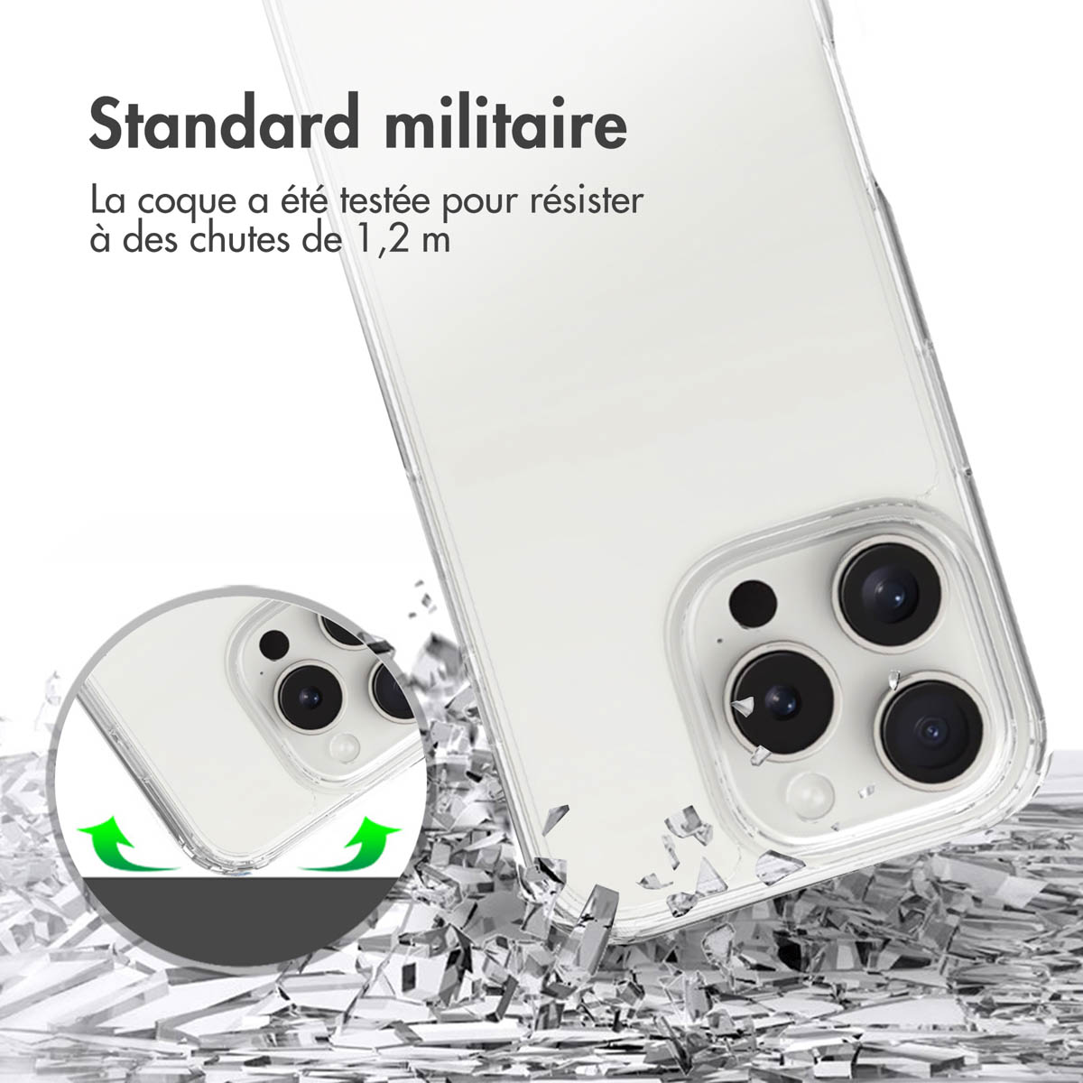 Accezz Xtreme Impact Backcover Apple iPhone 16 Pro - Transparant