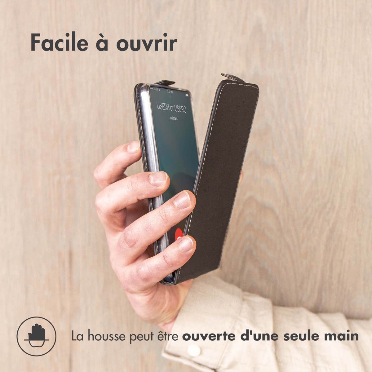 Accezz Flipcase Apple iPhone 16 - Zwart