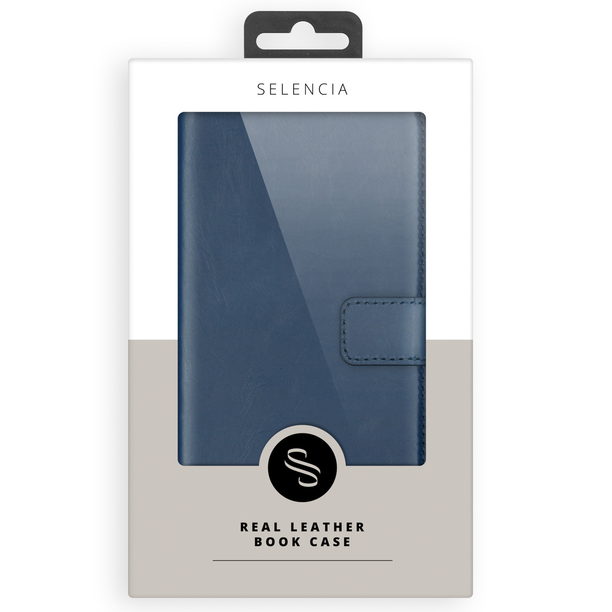 Selencia Echt Lederen Bookcase Apple iPhone 16 - Blauw