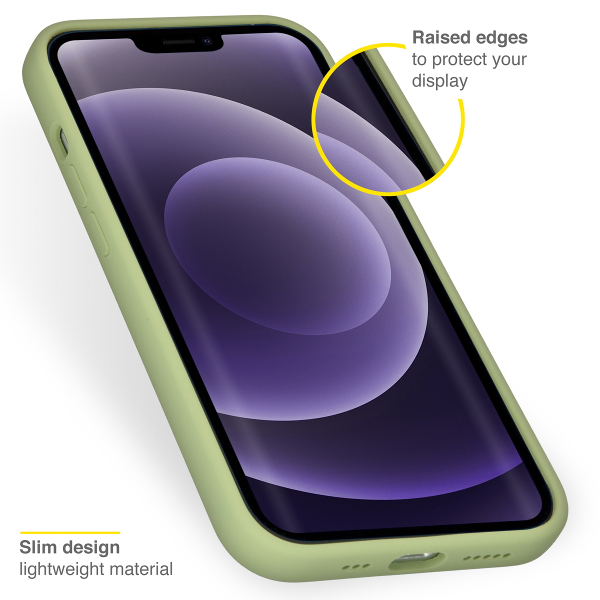 Accezz Liquid Silicone Backcover Apple iPhone 13 - Groen