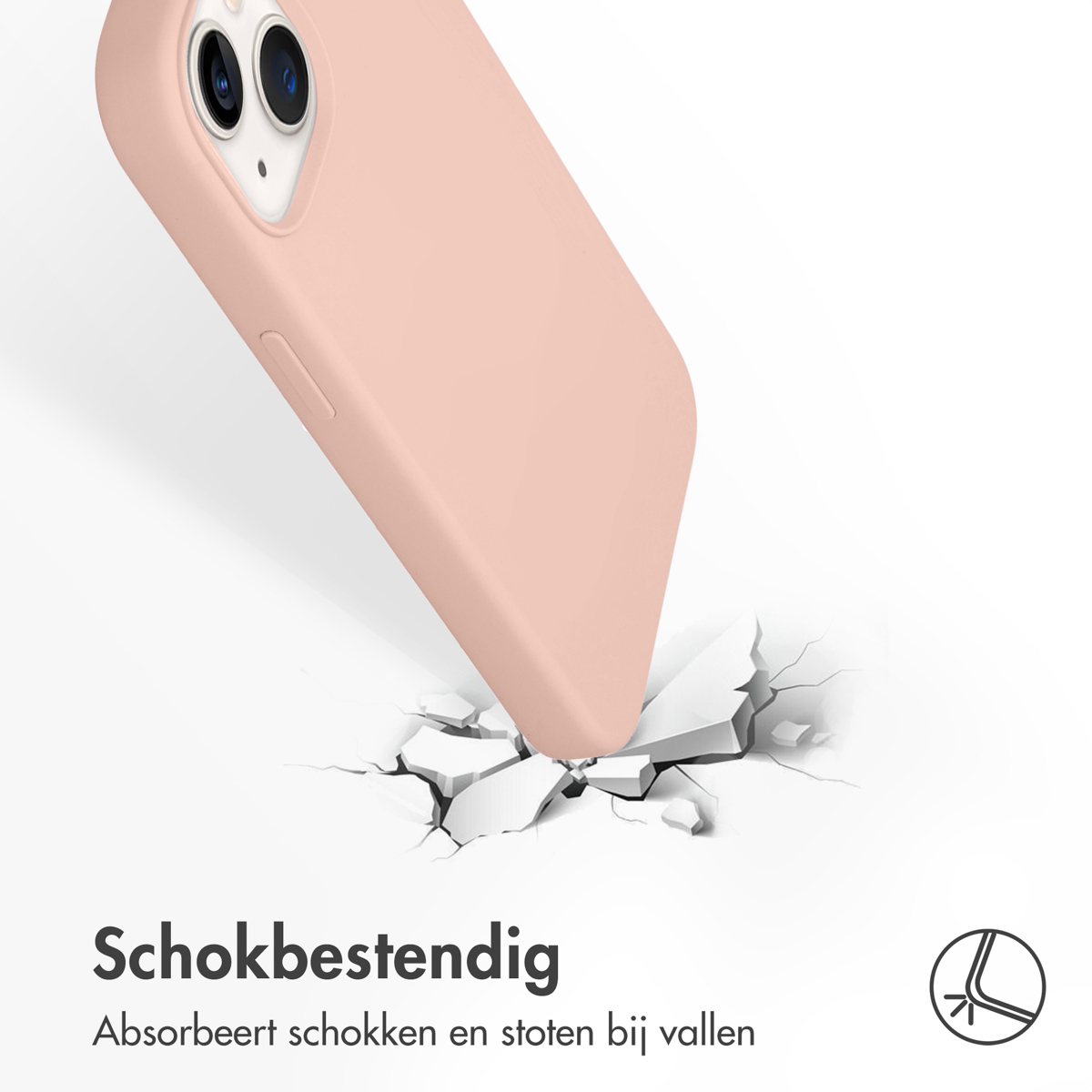 Accezz Liquid Silicone Backcover Apple iPhone 13 - Roze