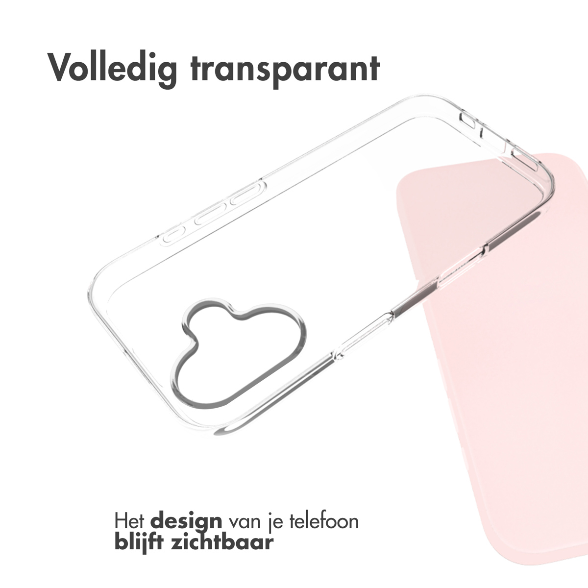 Accezz Clear Backcover Apple iPhone 16 - Transparant