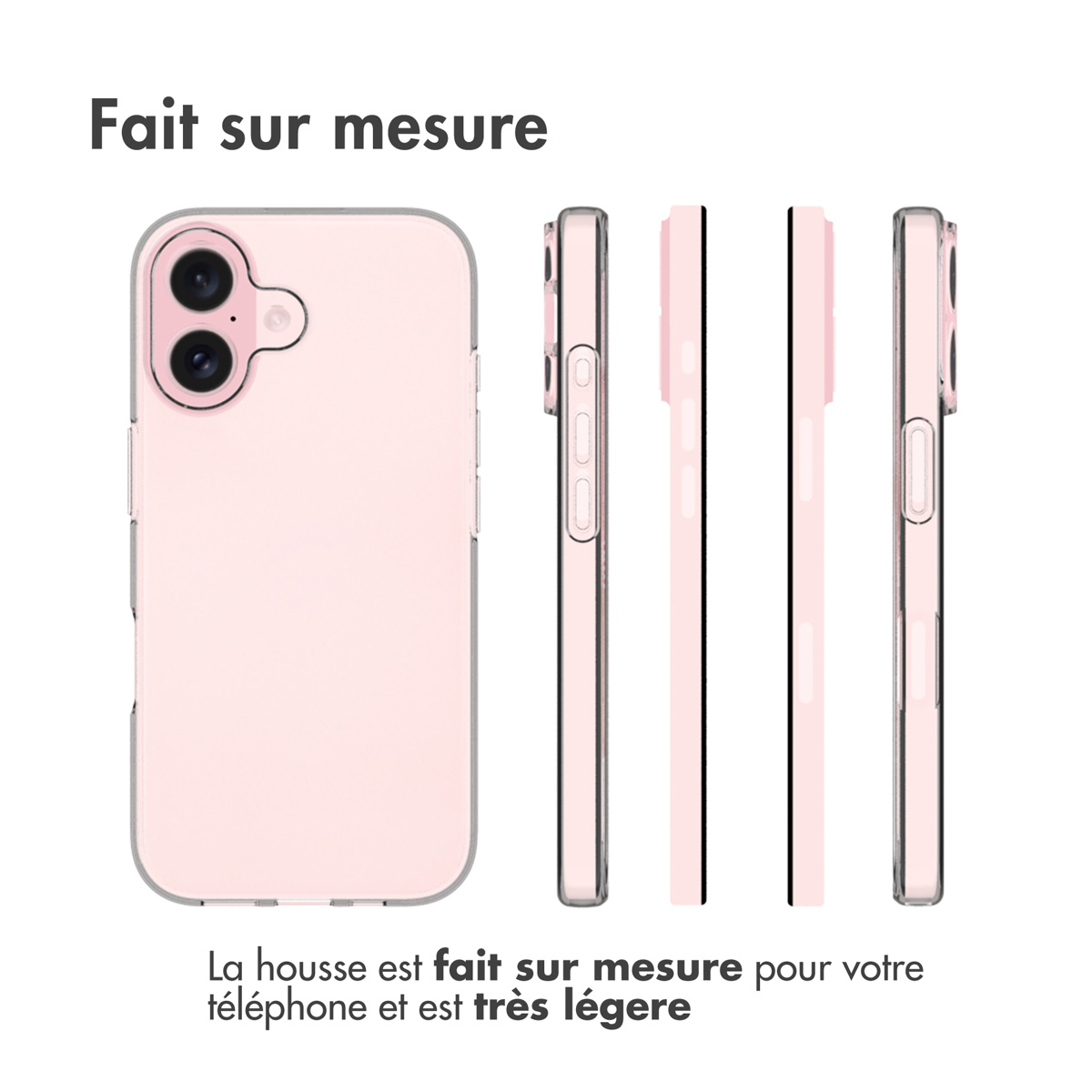 Accezz Clear Backcover Apple iPhone 16 - Transparant