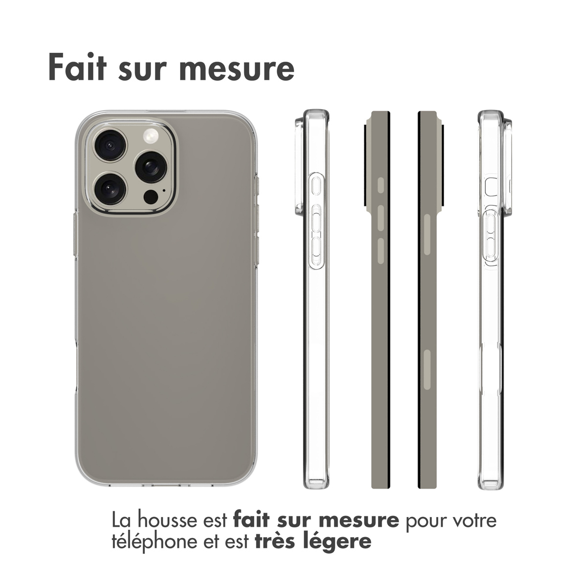 Accezz Clear Backcover Apple iPhone 16 Pro Max - Transparant