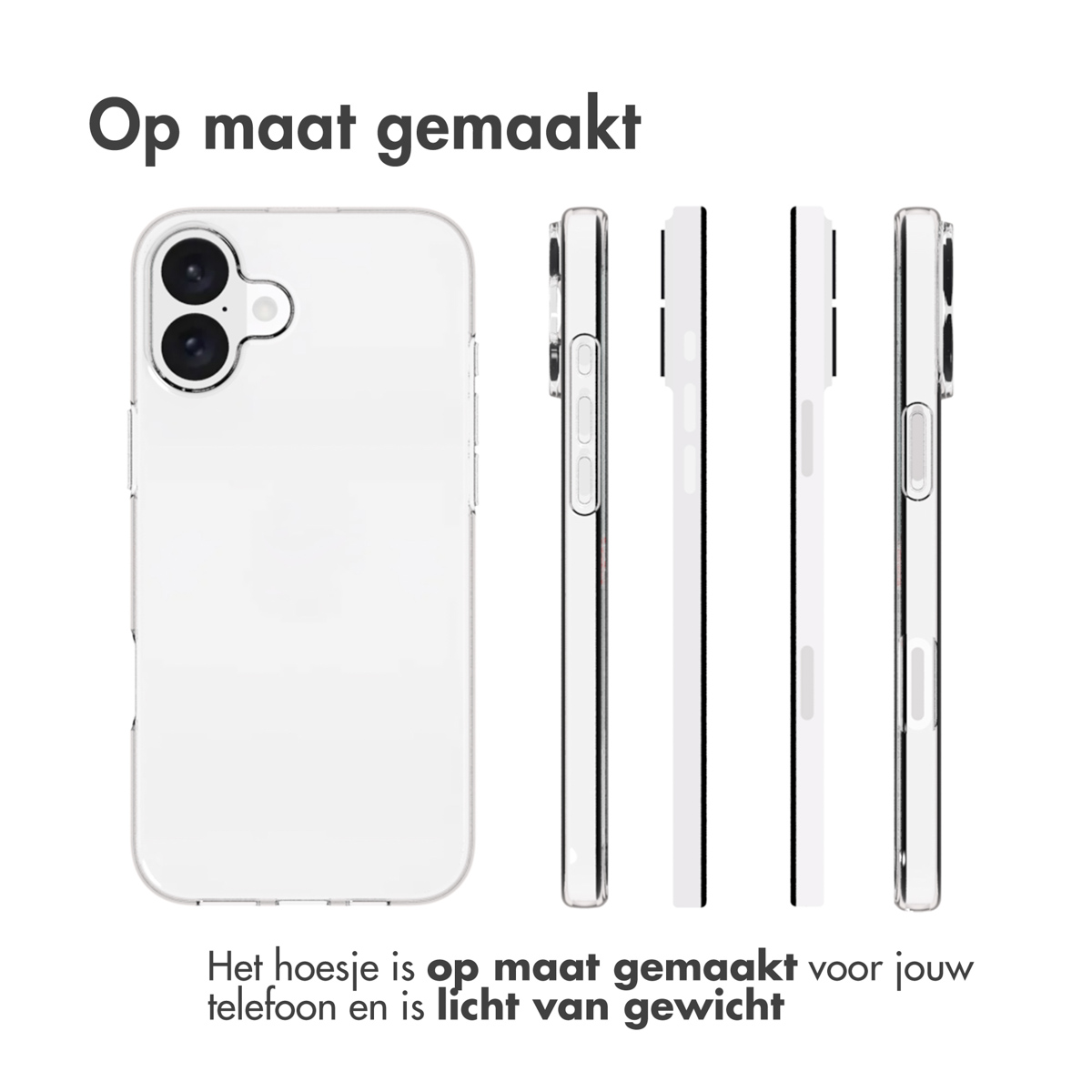 Accezz Clear Backcover Apple iPhone 16 Plus - Transparant
