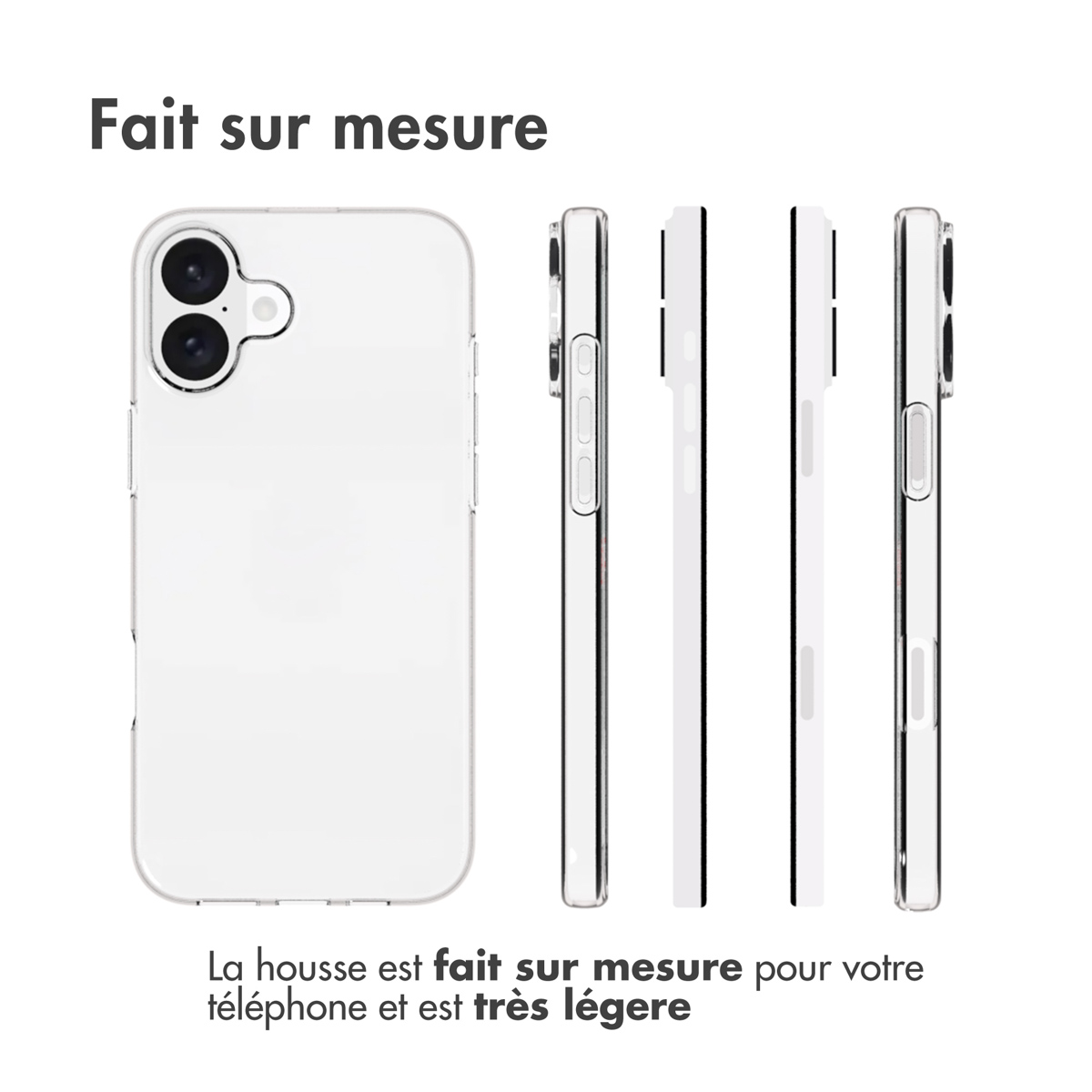 Accezz Clear Backcover Apple iPhone 16 Plus - Transparant