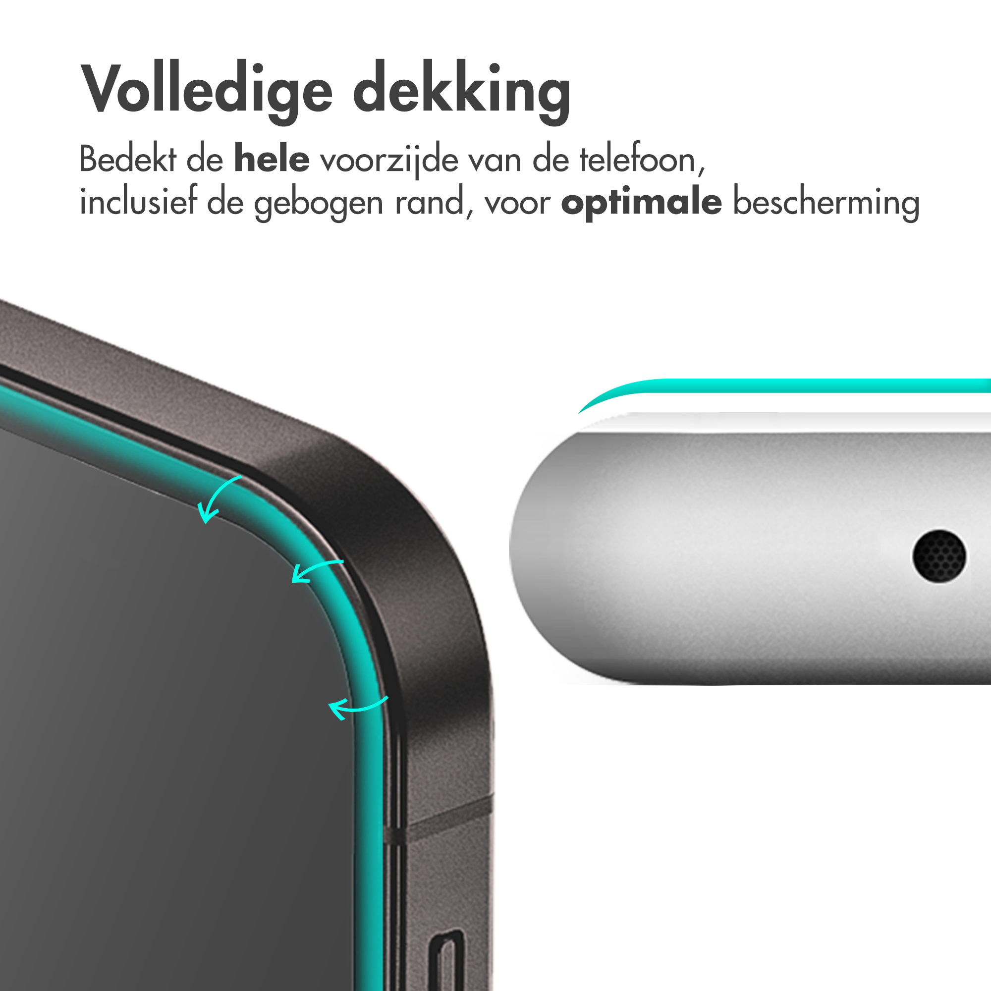 Accezz Gehard Glas Full Cover Screenprotector Apple iPhone 16 Pro Max