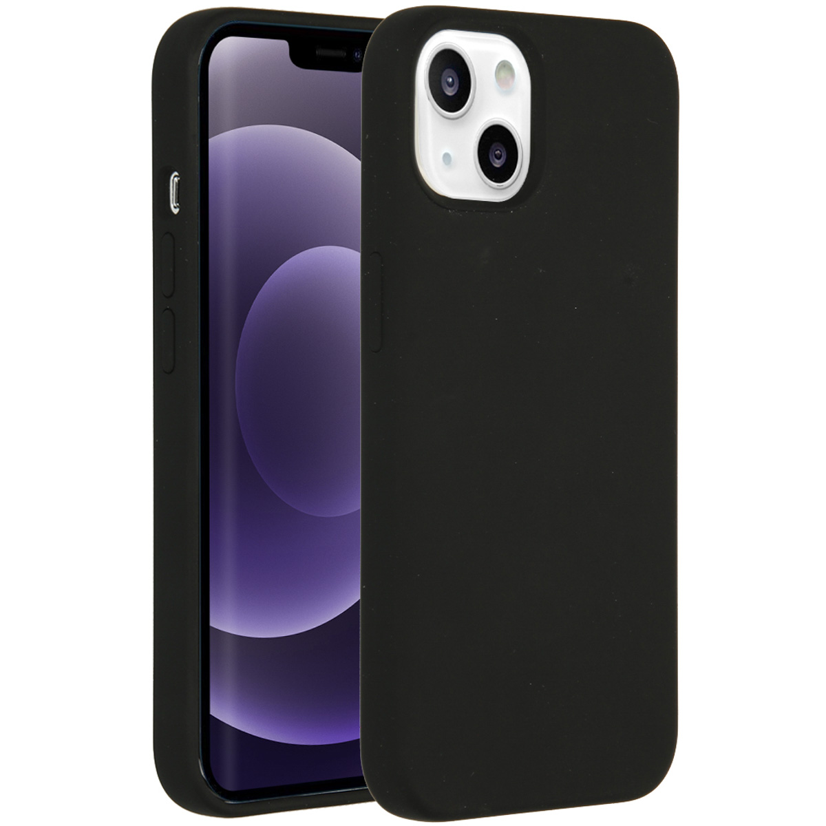 Accezz Liquid Silicone Backcover Apple iPhone 13 - Zwart