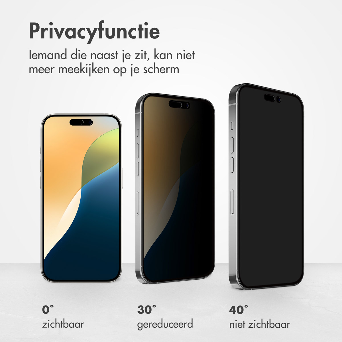 Accezz Gehard Glas Privacy Screenprotector Apple iPhone 16 Pro