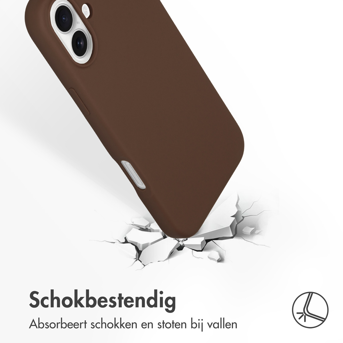 Accezz Liquid Silicone Backcover met MagSafe Apple iPhone 16 - New Tea Brown