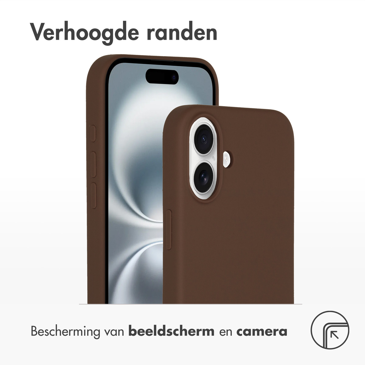 Accezz Liquid Silicone Backcover met MagSafe Apple iPhone 16 - New Tea Brown