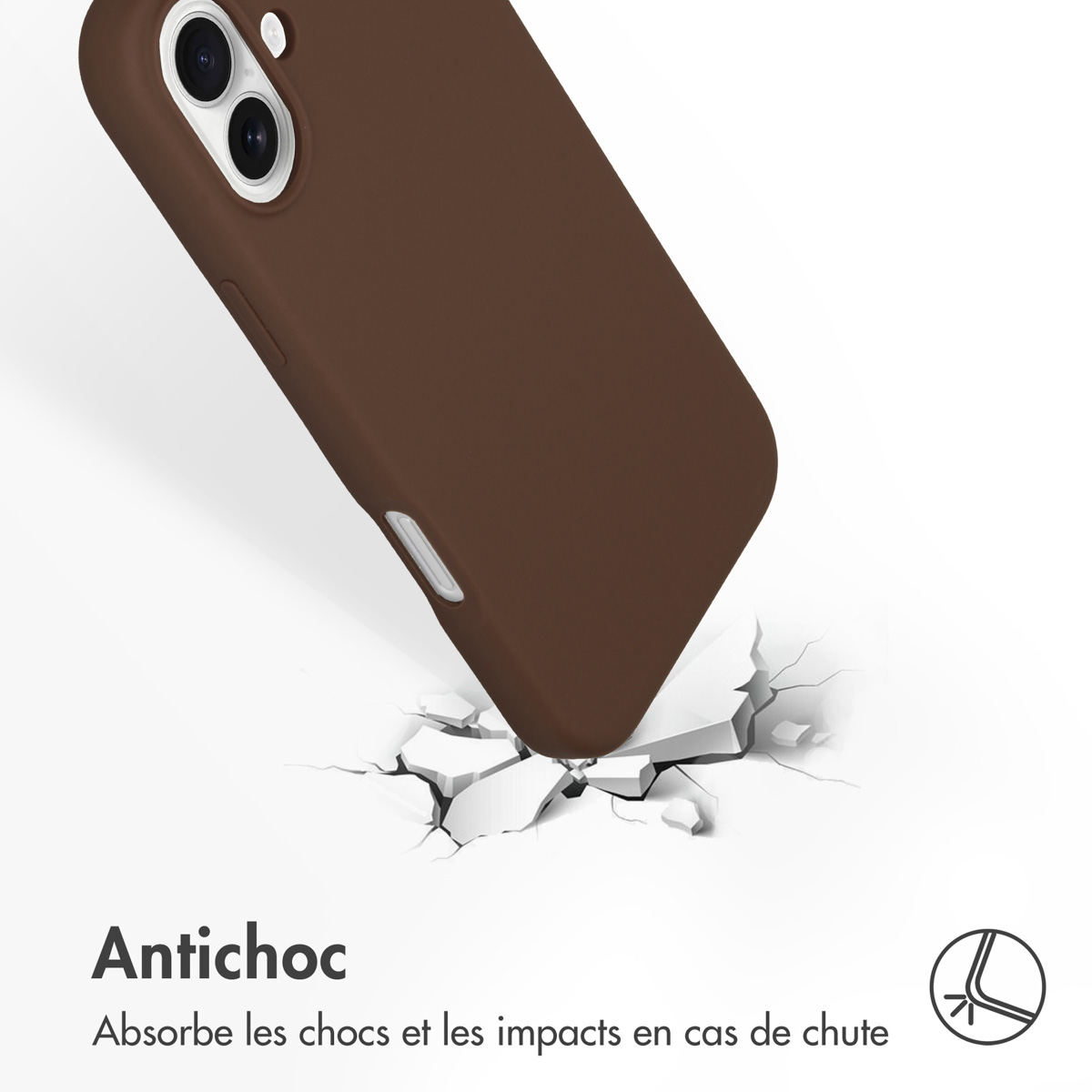 Accezz Liquid Silicone Backcover met MagSafe Apple iPhone 16 - New Tea Brown