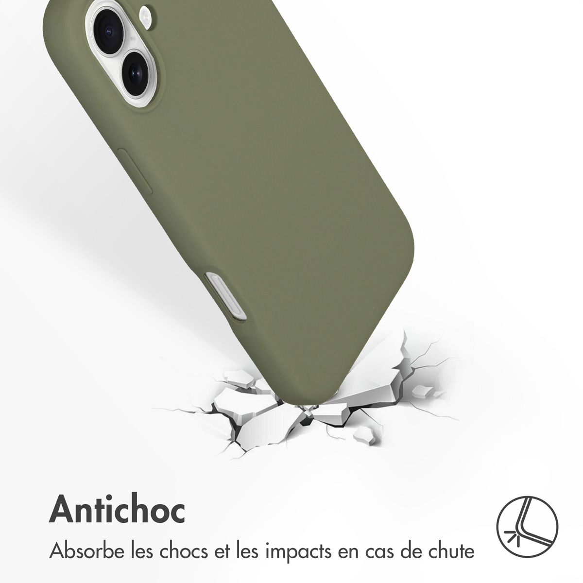 Accezz Liquid Silicone Backcover met MagSafe Apple iPhone 16 - Cooper Green