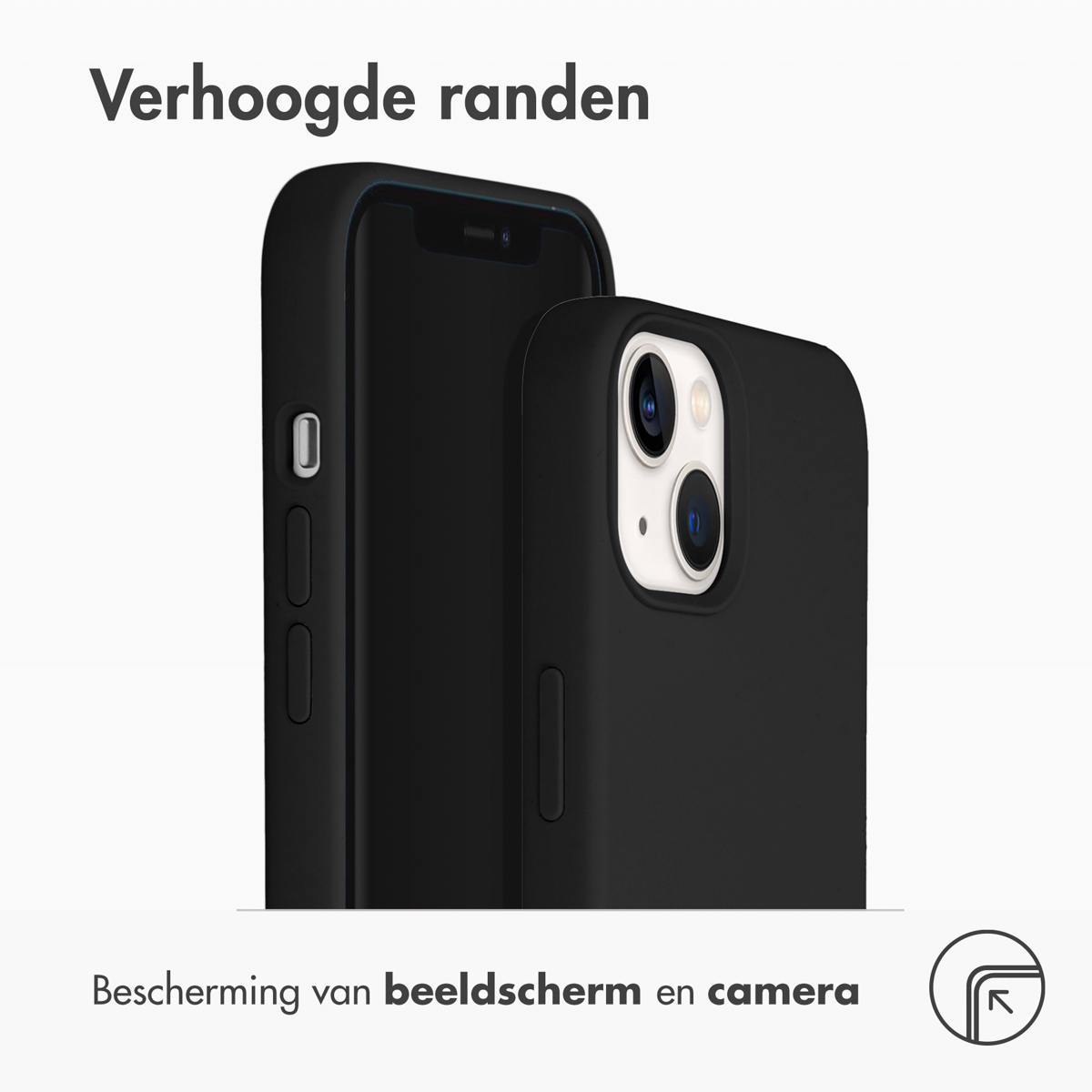 Accezz Liquid Silicone Backcover met MagSafe Apple iPhone 13 - Zwart
