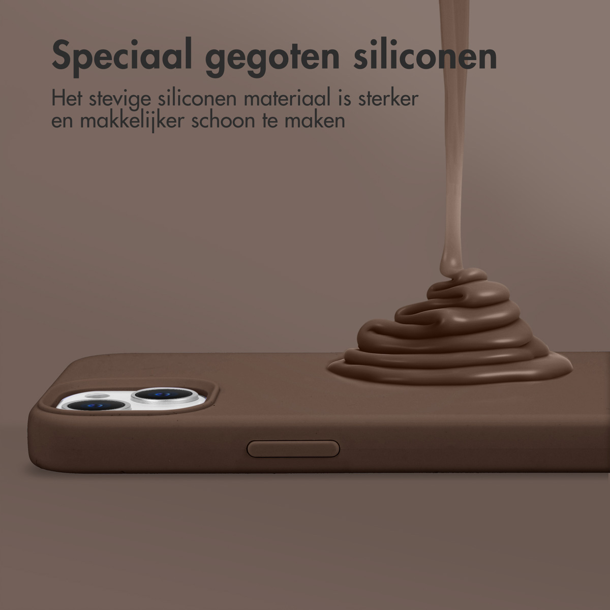 Accezz Liquid Silicone Backcover met MagSafe Apple iPhone 16 Pro - New Tea Brown