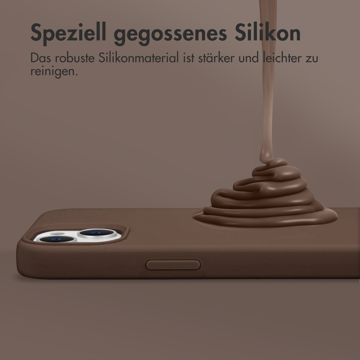 Accezz Liquid Silicone Backcover met MagSafe Apple iPhone 16 Pro - New Tea Brown