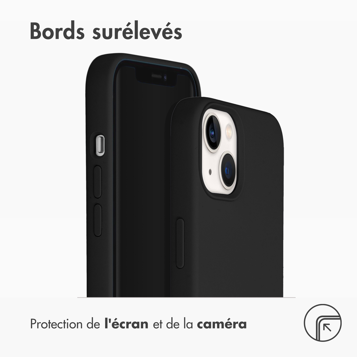 Accezz Liquid Silicone Backcover met MagSafe Apple iPhone 13 - Zwart