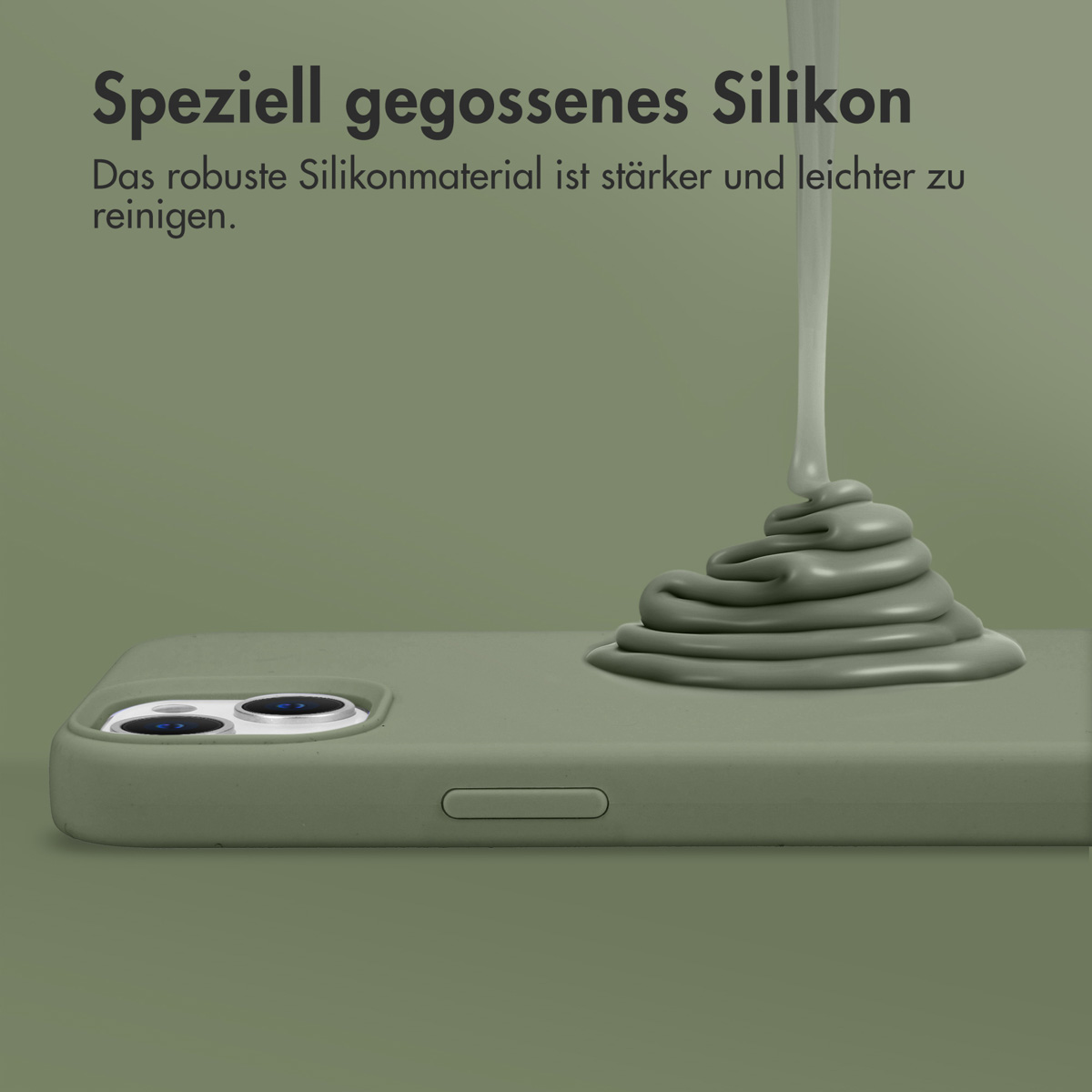 Accezz Liquid Silicone Backcover met MagSafe Apple iPhone 16 Pro - Cooper Green