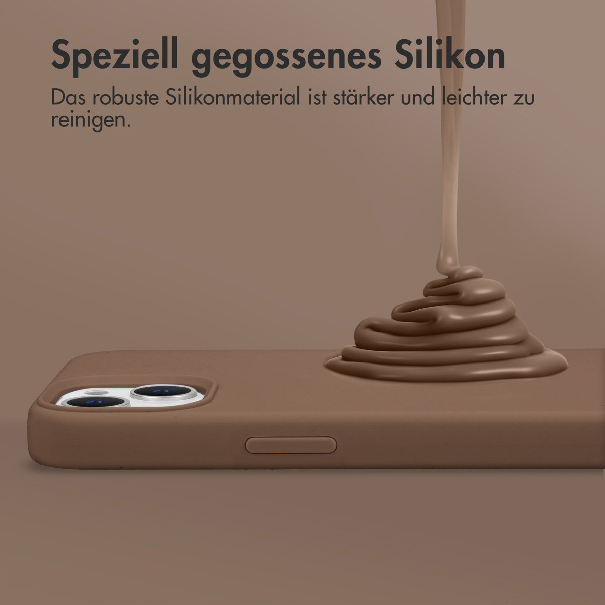 Accezz Liquid Silicone Backcover met MagSafe Apple iPhone 16 Pro Max - Light Brown