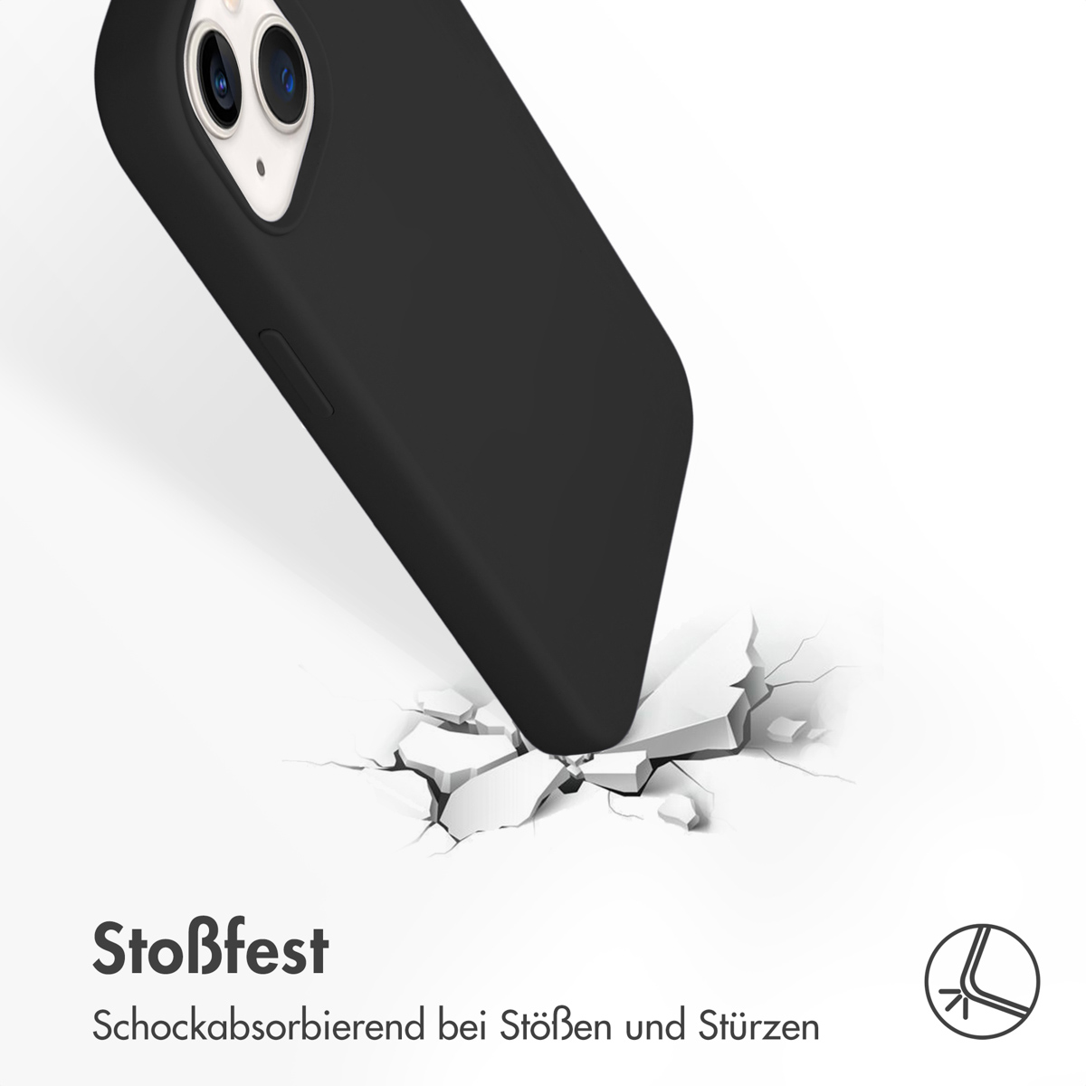 Accezz Liquid Silicone Backcover met MagSafe Apple iPhone 13 - Zwart
