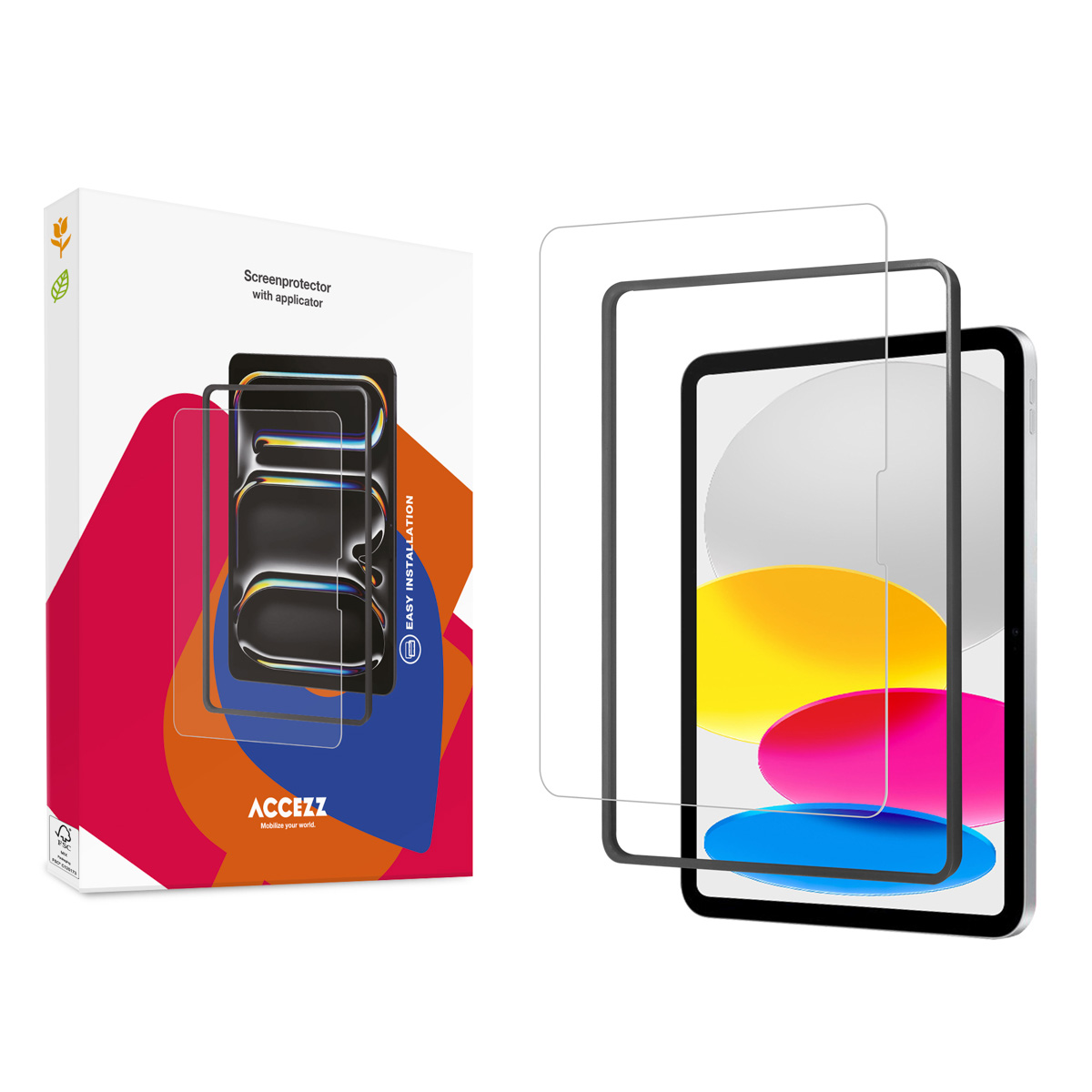 Accezz Glass screenprotector + Applicator Apple iPad 11 (2025) 11 inch / iPad 10 (2022) 10.9 inch