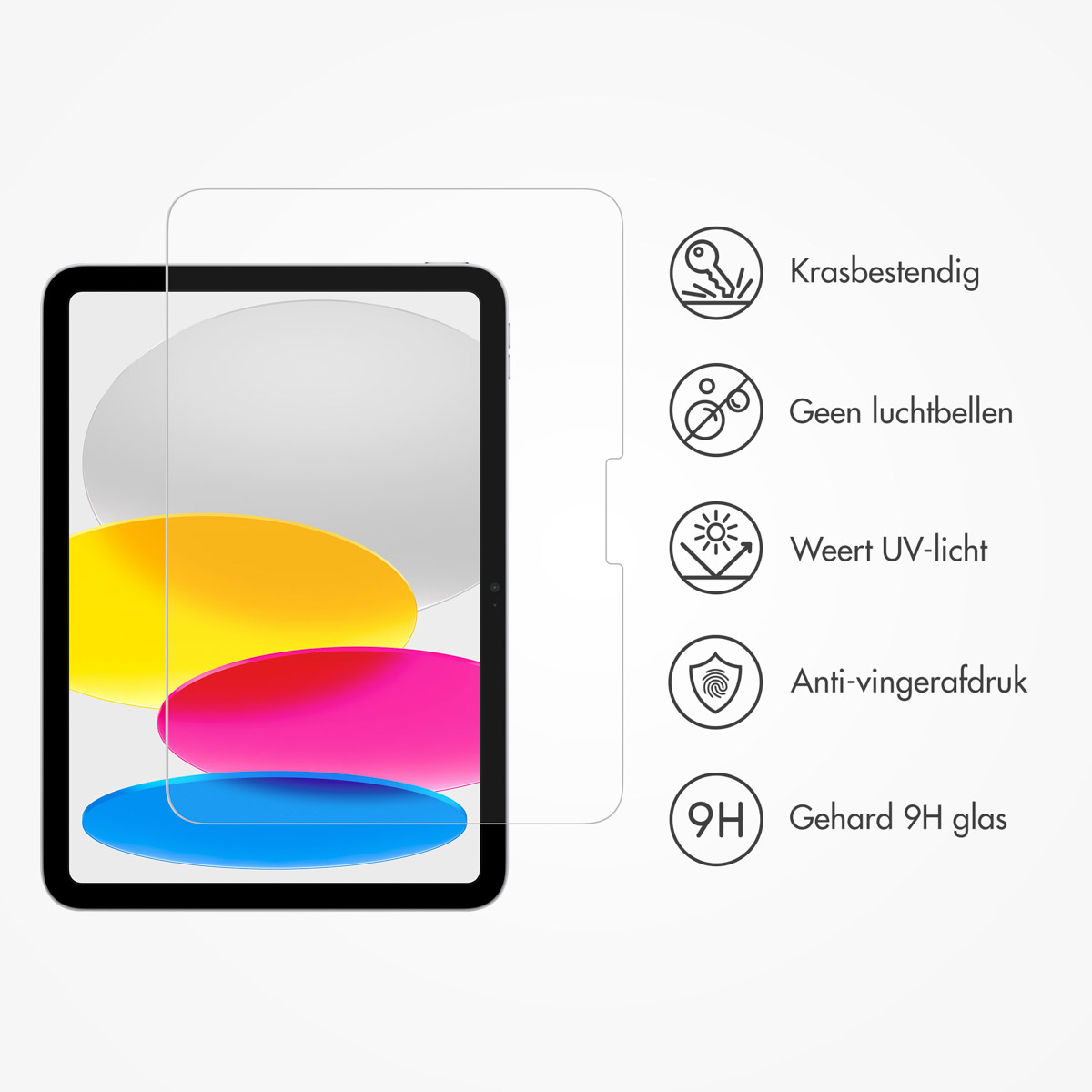 Accezz Glass screenprotector + Applicator Apple iPad 11 (2025) 11 inch / iPad 10 (2022) 10.9 inch