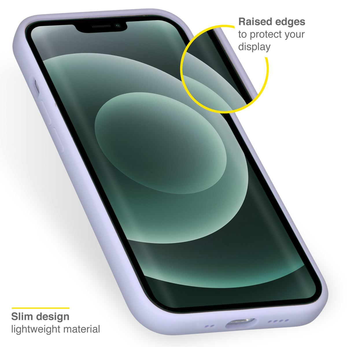 Accezz Liquid Silicone Backcover Apple iPhone 13 Mini - Paars