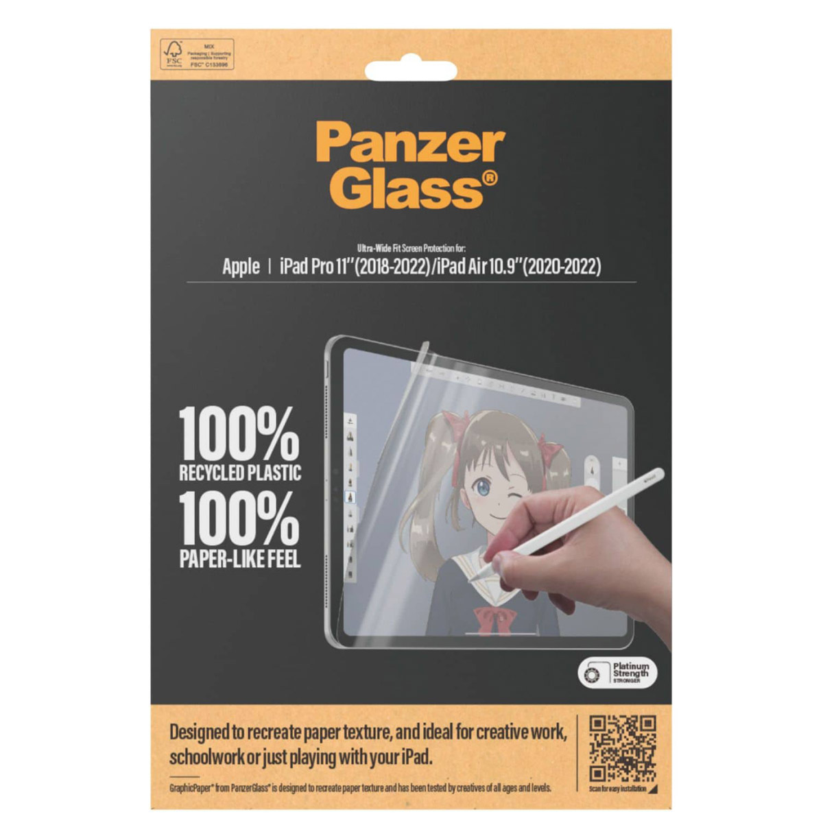 PanzerGlass GraphicPaper Screenprotector Apple iPad Pro 11 (2018 - 2022) / Air 5 (2022) / Air 4 (2020)
