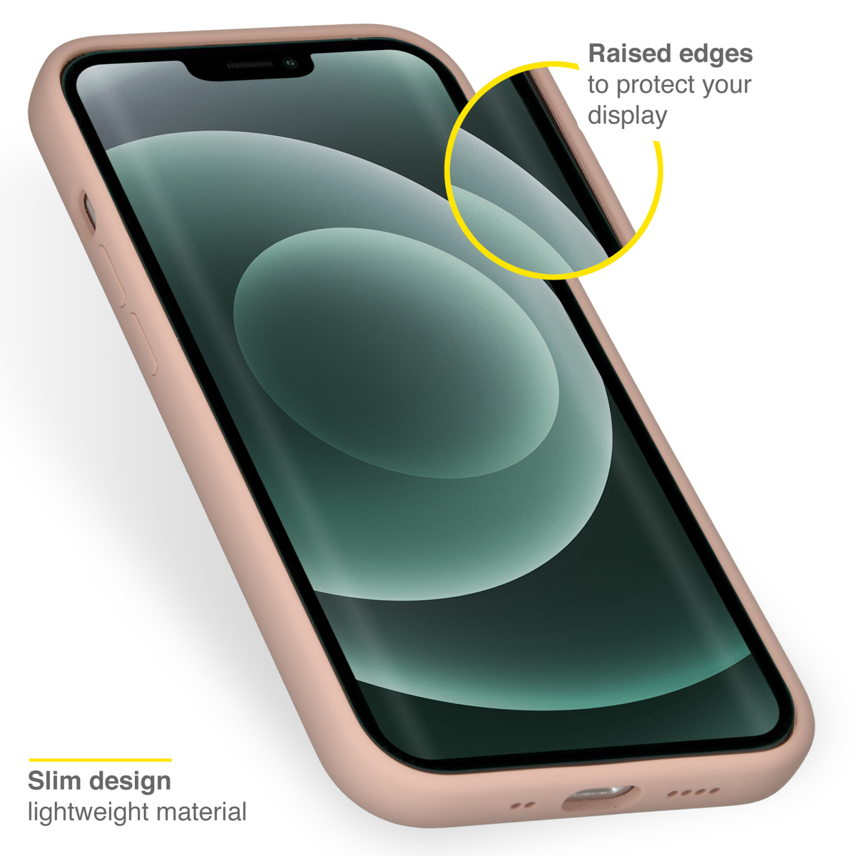 Accezz Liquid Silicone Backcover Apple iPhone 13 Mini - Roze