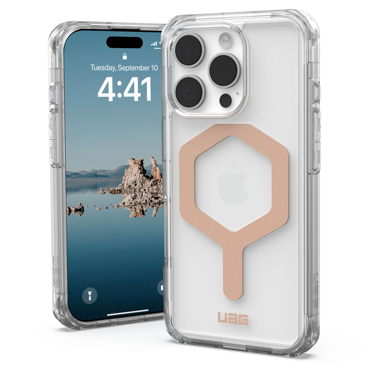 UAG Plyo Backcover MagSafe Apple iPhone 16 Pro - Ice / Rose Gold