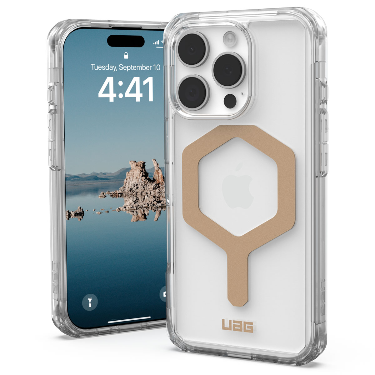 UAG Plyo Backcover MagSafe Apple iPhone 16 Pro - Ice / Gold