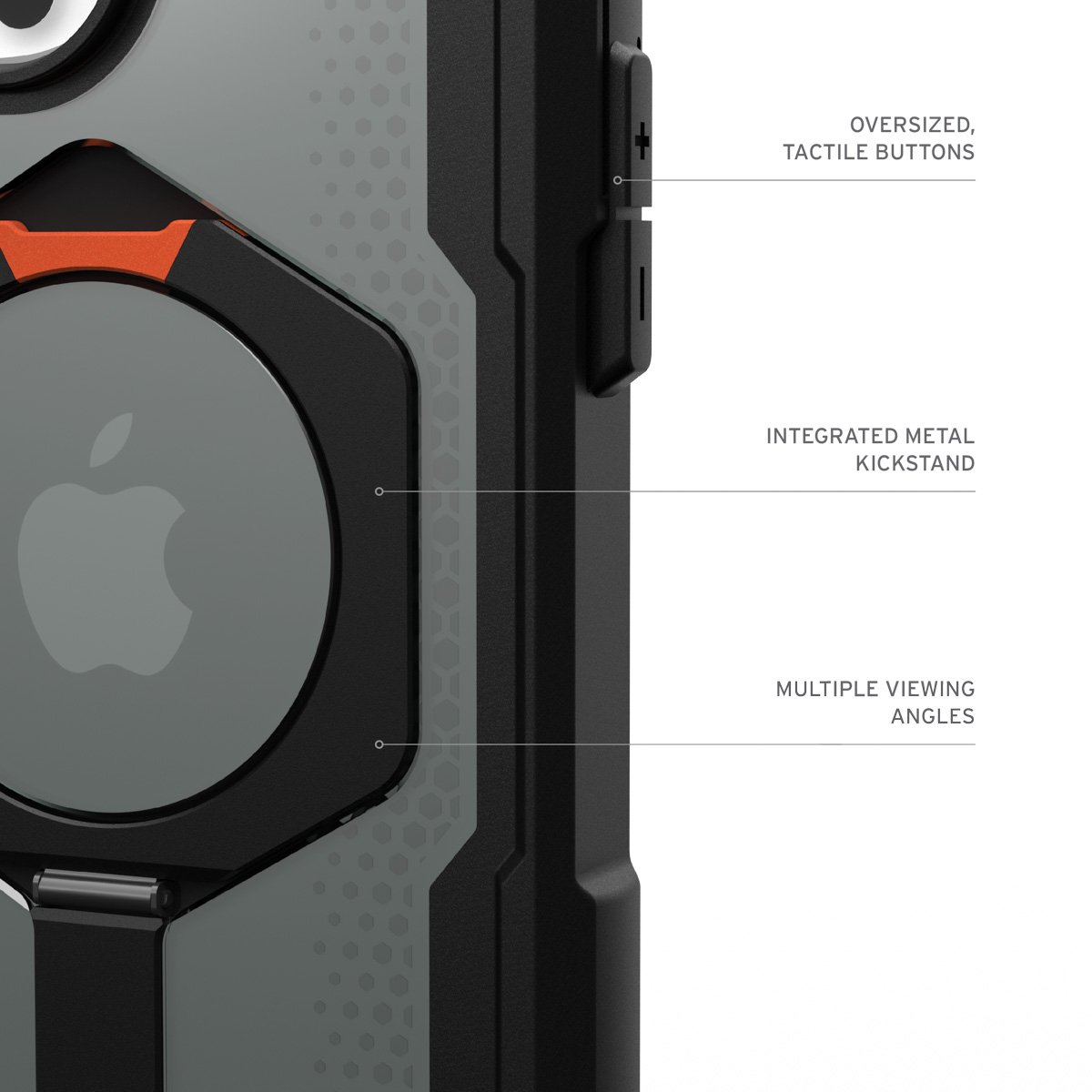 UAG Plasma XTE Backcover MagSafe Apple iPhone 16 Pro - Black / Orange
