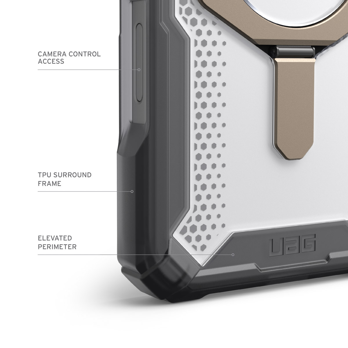 UAG Plasma XTE Backcover MagSafe Apple iPhone 16 Pro - Ash / Titanium