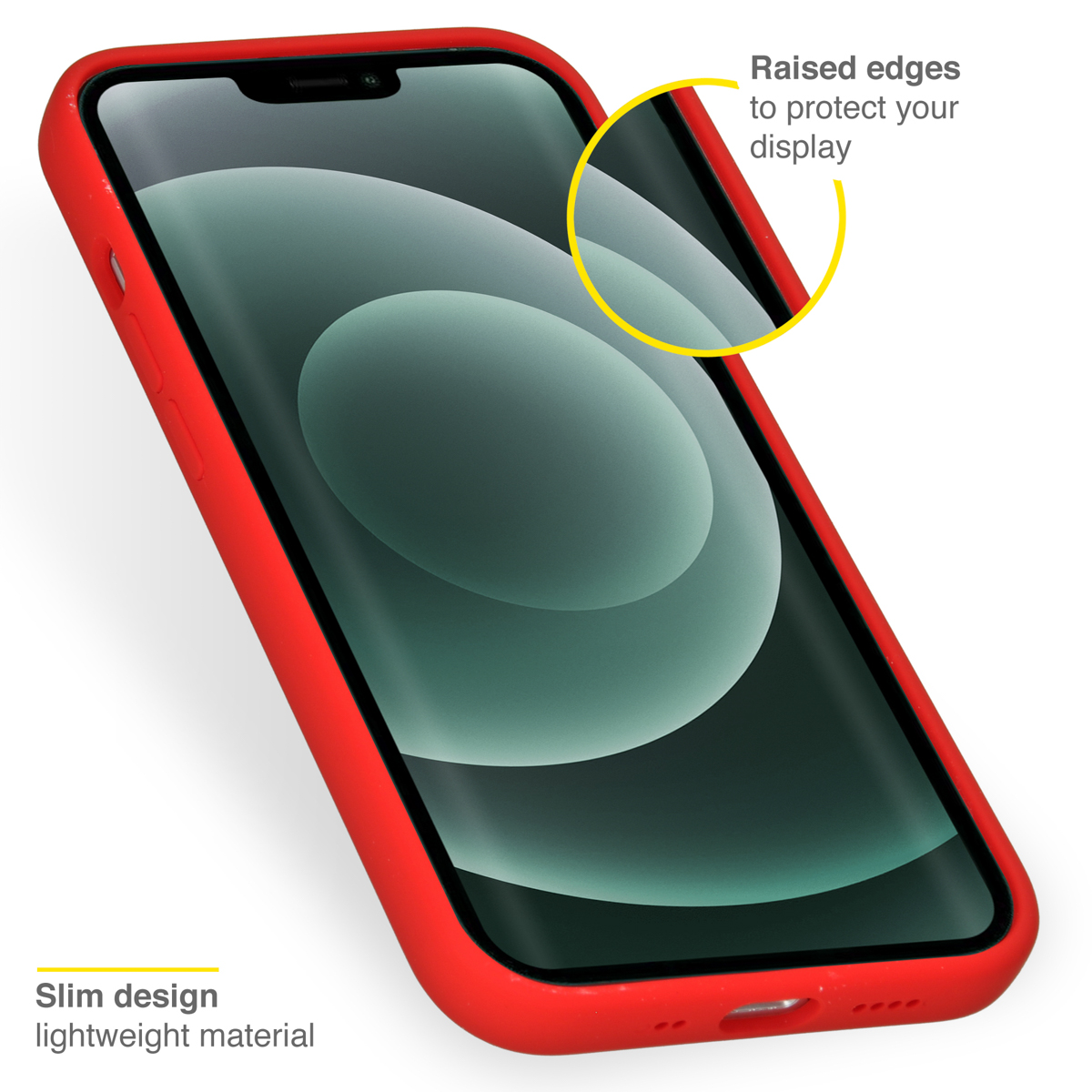Accezz Liquid Silicone Backcover Apple iPhone 13 Mini - Rood