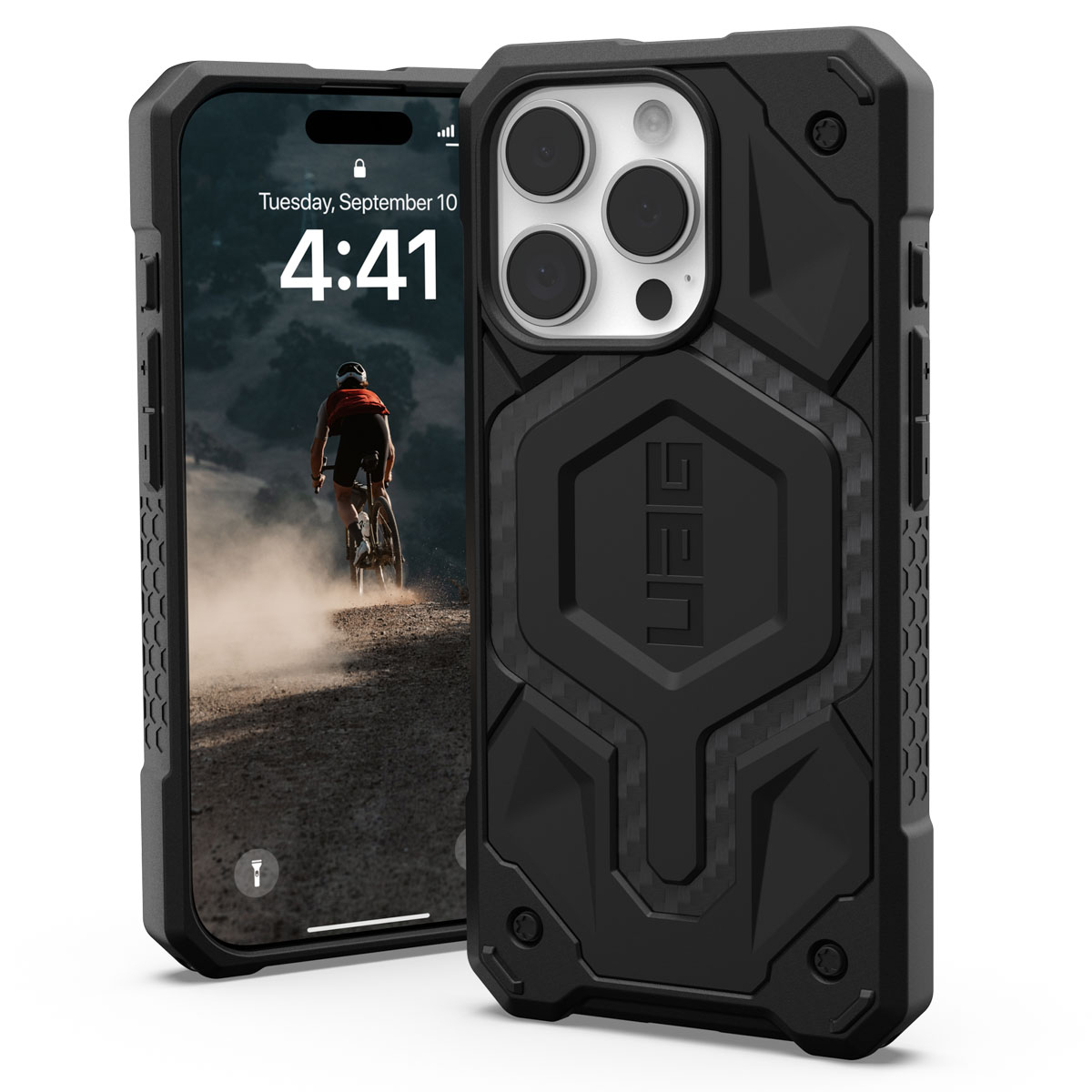 UAG Monarch Backcover Apple iPhone 16 Pro - Carbon Fiber