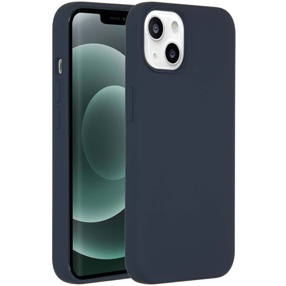 Accezz Liquid Silicone Backcover Apple iPhone 13 Mini - Donkerblauw
