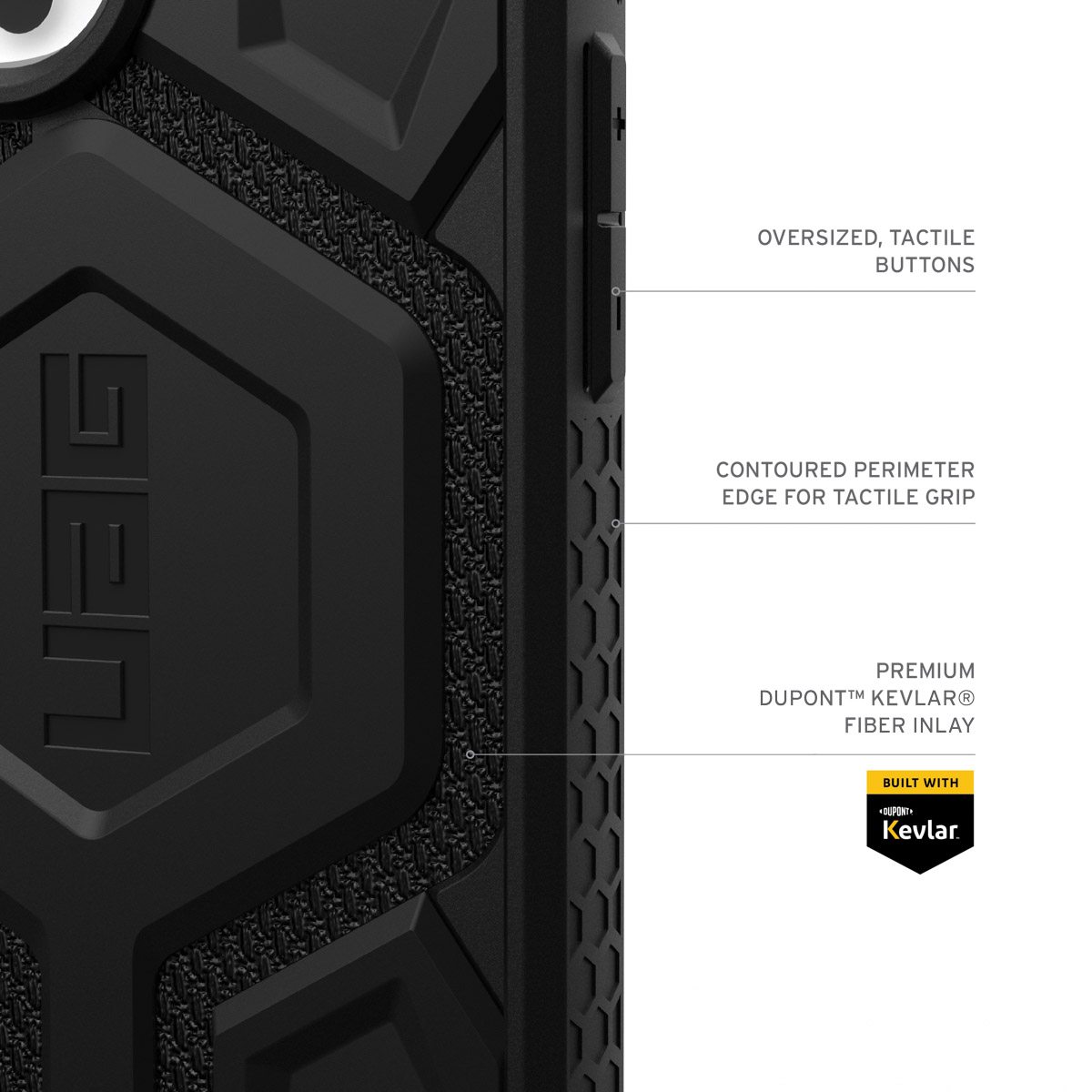 UAG Monarch Backcover Apple iPhone 16 Pro Max - Kevlar Black