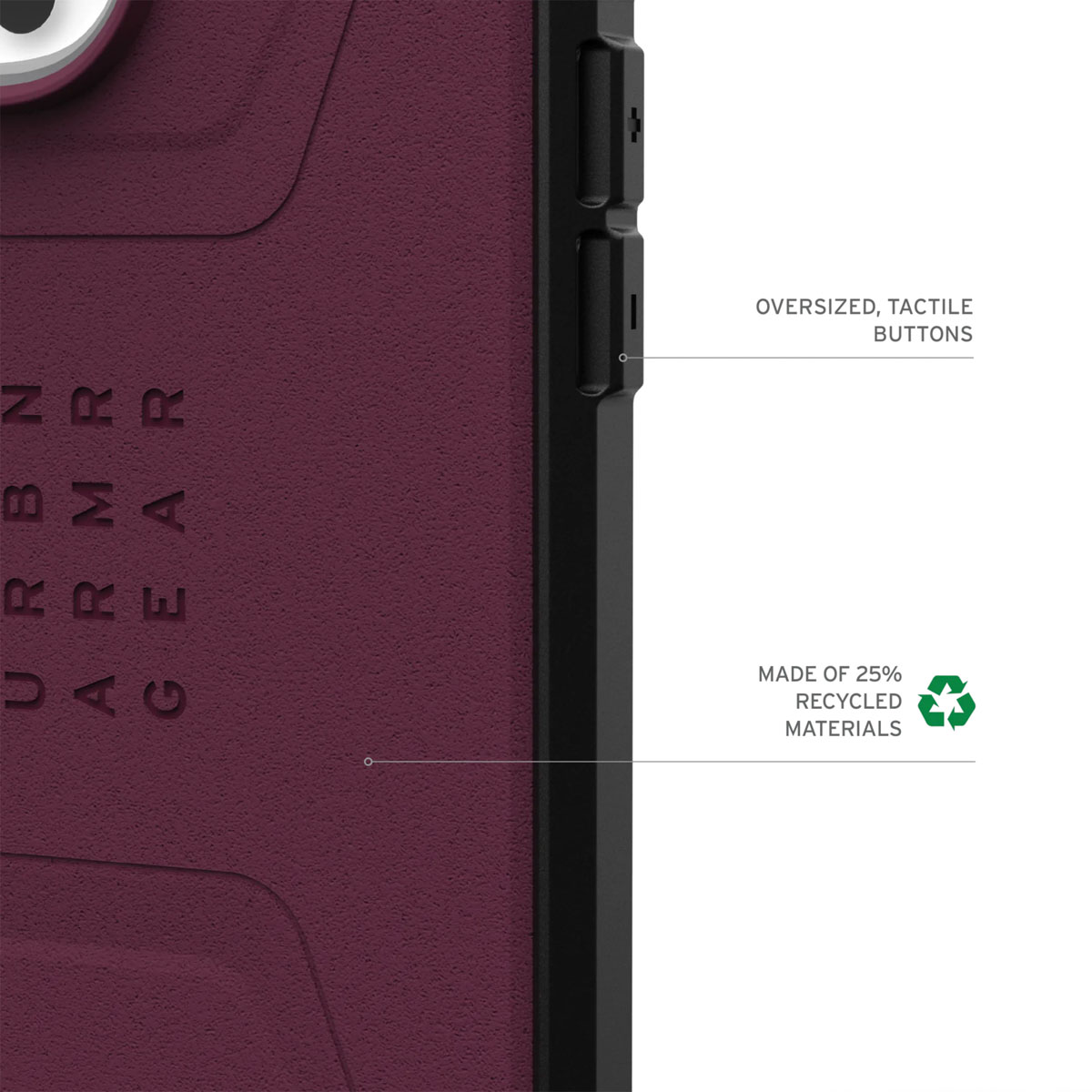 UAG Civilian Backcover MagSafe Apple iPhone 16 Pro Max - Bordeaux